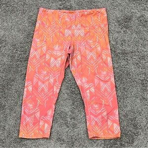 Alo Yoga Pants Women’s Medium Leggings Orange Designs Abstract Gym Workout Cute